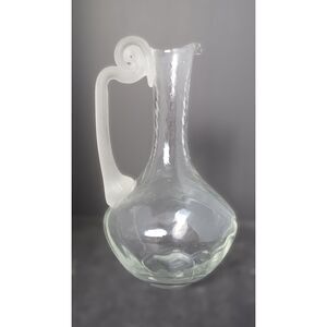 Crystal Clear Industries Valerie Frosted Stem Studio Art Glass Carafe Decanter